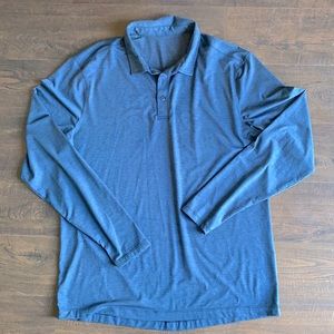 lululemon Evolution Long Sleeved Polo, blue, XL